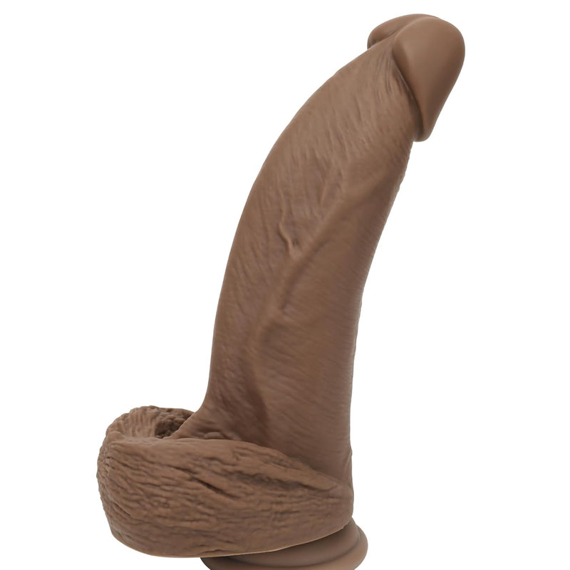 Big Huge Dildo Sex Toys, 8.7" *2.16" Diameter Thick Realistic Dildos Fake Penis With Strong Suction Cup Hands-Free Play, Silicone G-Spot Masturbator For Women And Couple - Brown