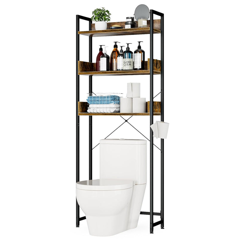 Over-The-Toilet Storage, 3 Tier Bathroom Organizer Shelf, Freestanding Space S
