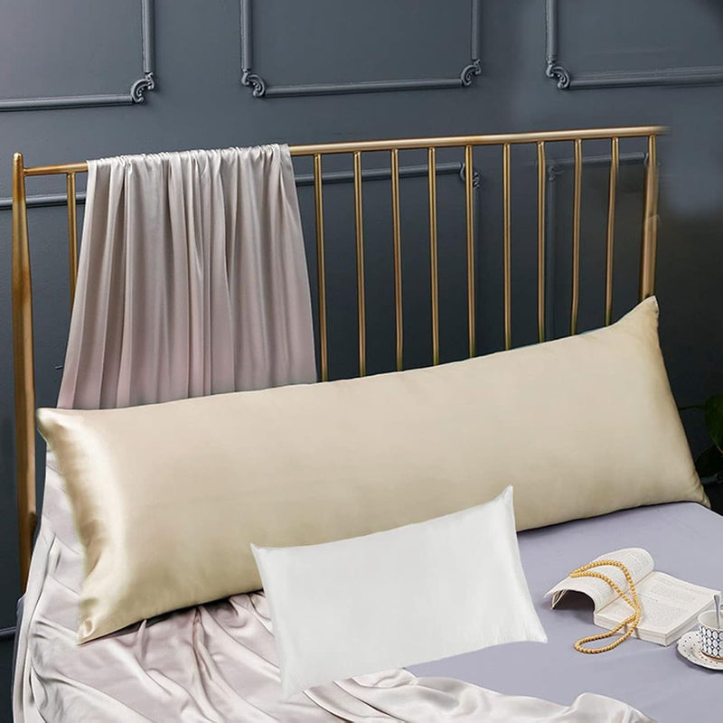 100% Silk Body Pillowcase For Hair & Skin With Hidden Zipper, 20 Momme Silk Bo