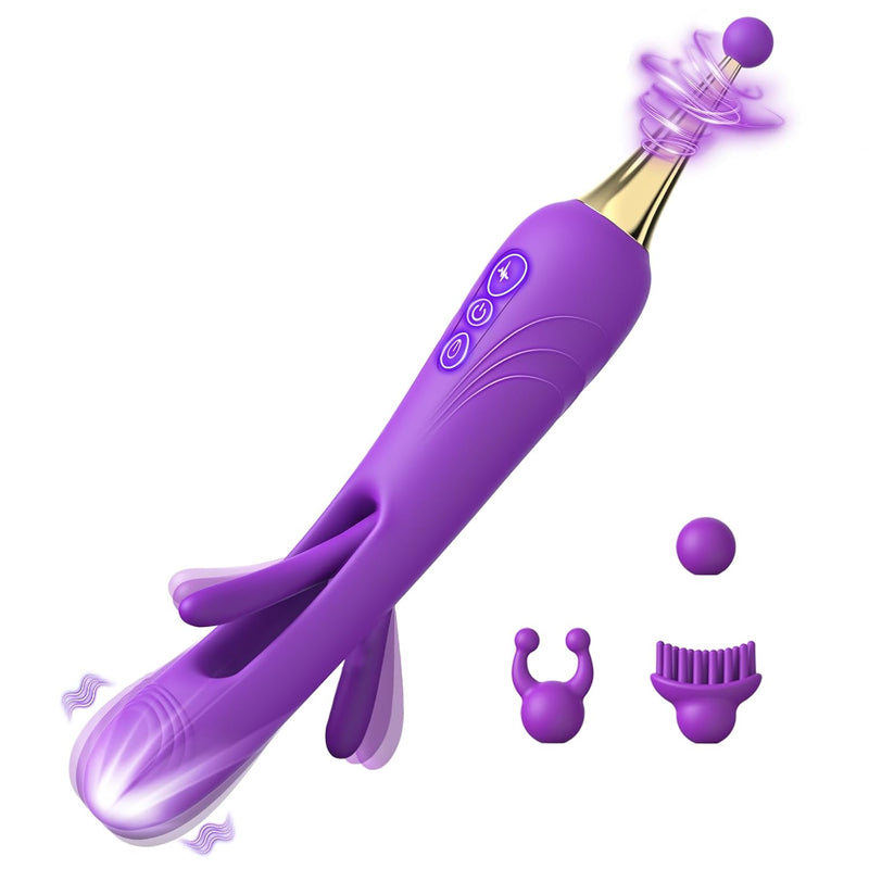 G Spot Clit Vibrator Sex Toys - Flapping Vibrator Dildo With 7 Vibration & 10 Flapping Modes Clitoral Stimulator Toy, Rechargeable Nipple Anal Stimulation Adult Toys For Women & Couples