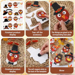 16 Pcs Thanksgiving Turkey Magnet Craft Kit, DIY Fall Refrigerator Decorations