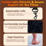 Intimacy Support Pillow with Handcuffs – Positioning Cushion for Comfort & Play