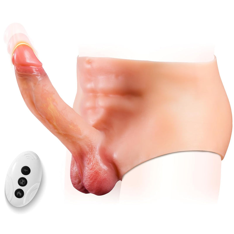 Strap On Dildo Sex Toy For Women With Heating, 3 Thrusting Modes And 6 Vibration Modes, G Spot Vibrator With Remote, Realistic High Elasticity Wearable Dildo Adult Toys For Couples And Lesbians
