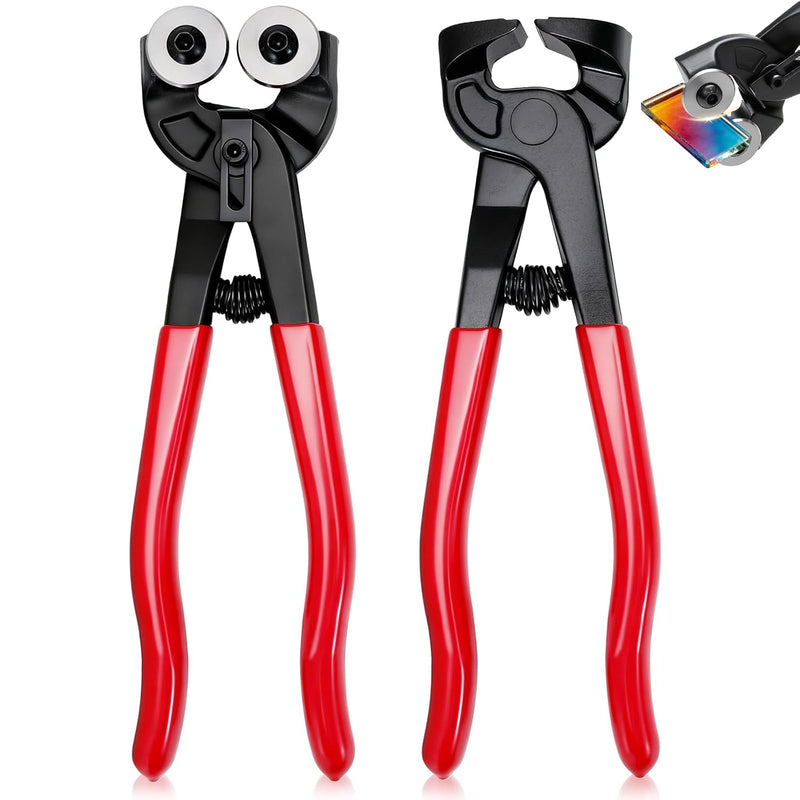 Glass Tile Nippers 2-Piece Dual-Use for Mosaic and Ceramic Trimming