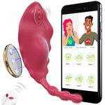 Wearable Panty Vibrator With 10 Modes,Non-Slip Magnetic Clip Clitoral Vibrating Panties G Spot Butterfly Clitoral Vibrators Sex Toys For Women Couples (Red)