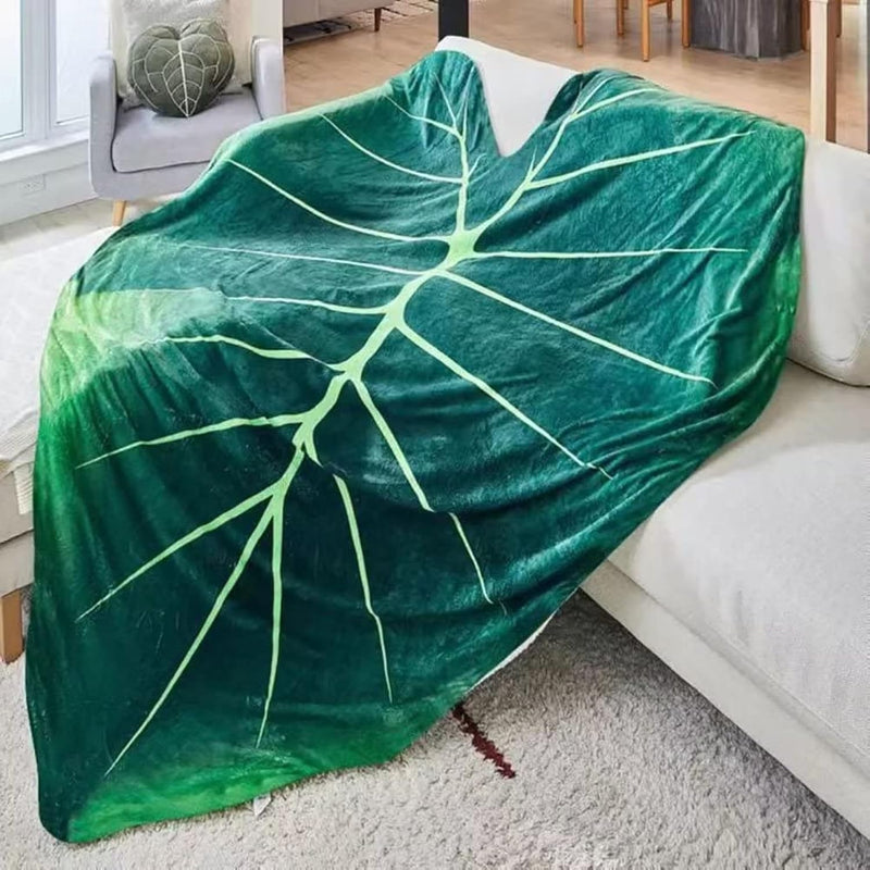 Soft Leaf Blanket Giant Shaped Flannel Blankets Decorative Leaves Design For G
