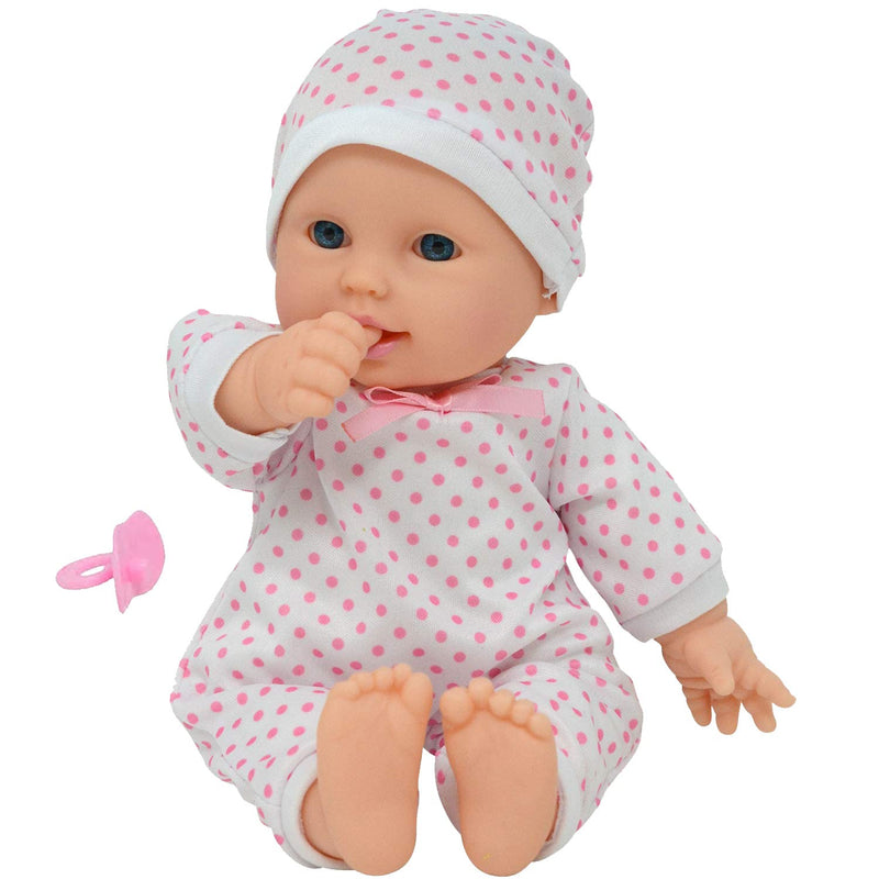 11 inch Soft Body Hispanic Newborn Baby Doll in Gift Box - Doll Pacifier In