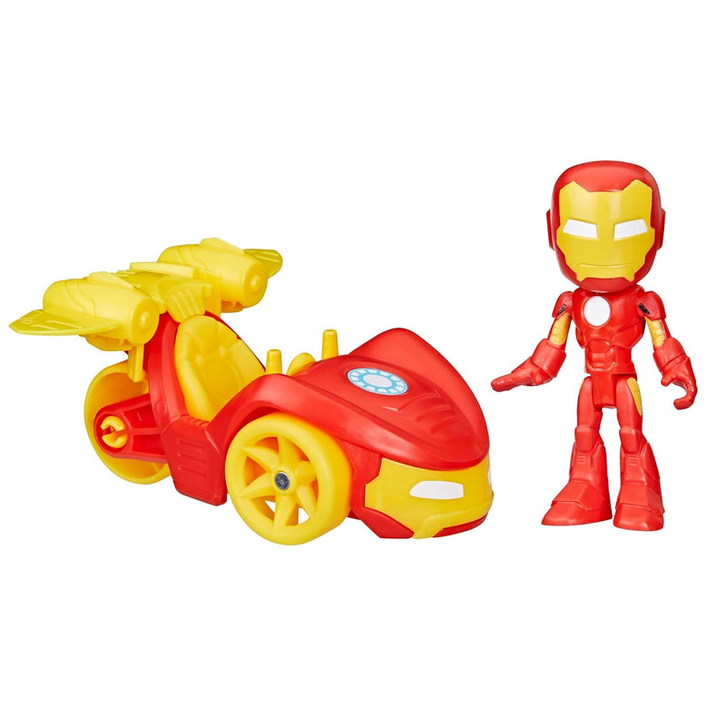 Iron Racer Set, Action Figure With Vehicle And Accessory, Marvel Preschool