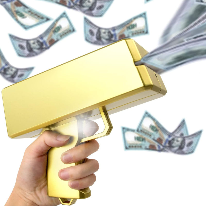 Gold Money Guns Shooter, Super Money Gun Make It Rain Toy Gun, Handheld Spary