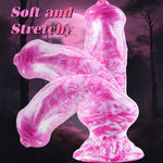 13 Inch Hard Anal Dildo Dog Knot Huge Monster Dildo 3 Inch Diameter, Thick Big Head Pink Wolf Animal Dildos Anal Plug With Suction Cup, Silicone Dragon Fantasy Xxxl Dildos Penis Sex Toy For Men Women
