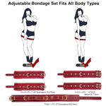 Men'S And Women'S Bedroom Body Toys Supplies Hand And Leg Straps Party Game Accessories S18 (Red)