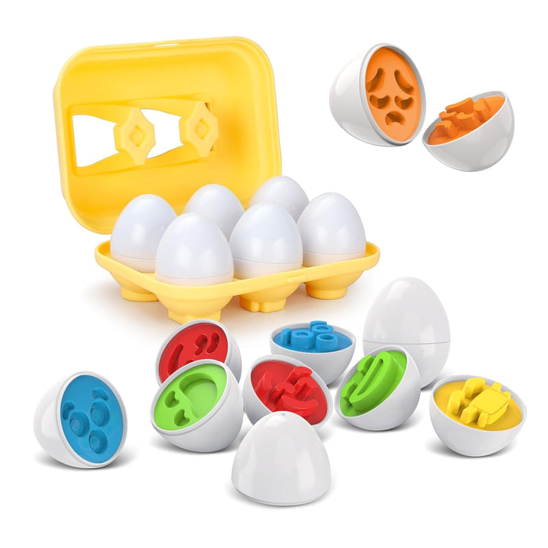 Toddlers Egg Toy Matching Eggs Learning Toys Sensory Toys Color Shape Expre