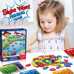 Wooden Magnetic Sight Word Fishing Game, Sight Word Educational Toy For Age Of 3,4,5,6 Year Old Kids, Boys & Girls,Homeschool,Visual, Tactile And Auditory Learning