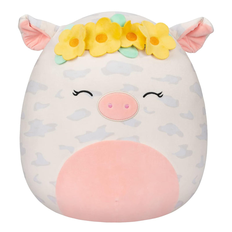 16 Inch Rosie Spotted Pig With Yellow Flower Crown Large Ultrasoft Official
