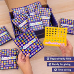 4 In A Row Pack Of 16 Birthday Party Favors For Kids Age 5-12. Classroom Prizes For Students, Bulk Gifts, Mini Travel Board Games And Toys, Goodie Bags And Pinata Stuffers
