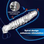 Large Penis Extender Cock Girth Enhancer Sleeve For Men,Extend 3.15 Inch Dick Extender,Delay Ejaculation,Realistic Penis Extension Sleeve For Men Sex Enhancer,Adult Male Sex Toys For Couple