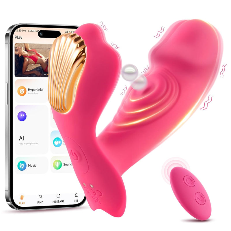 Sex Toys Remote Control Vibrator - App Wearable G Spot Dildo Vibrators With 9 Flapping & Vibration Modes, Panty Vibration For Women Clitoral Stimulator, Female Adult Sex Toy For Couples Games