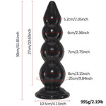11.81" Super Huge Thick Butt Plug Long Anal Plugs With Strong Suction Cup Anus Dildo Beads Opening Trainer Butt Stretcher Prostate Massage, Anal G-Spot Sex Toys For Women Men Advanced Players Masters