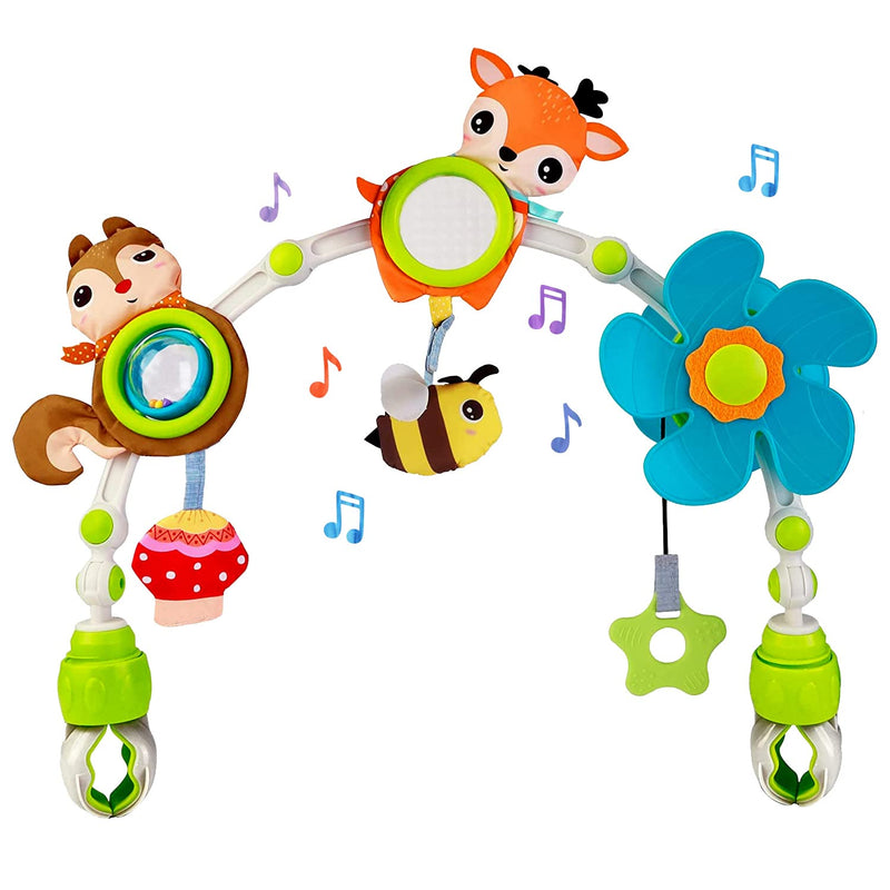 Baby Stroller Arch Mobile, Adjustable Musical Cirb Mobile Toys With Univers