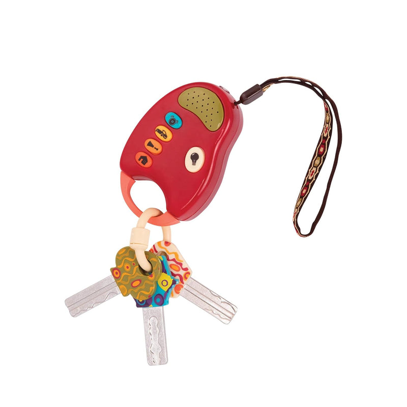 Funkeys Pretend Play Toy Keys For Toddlers And Babies, Red 10 Months +