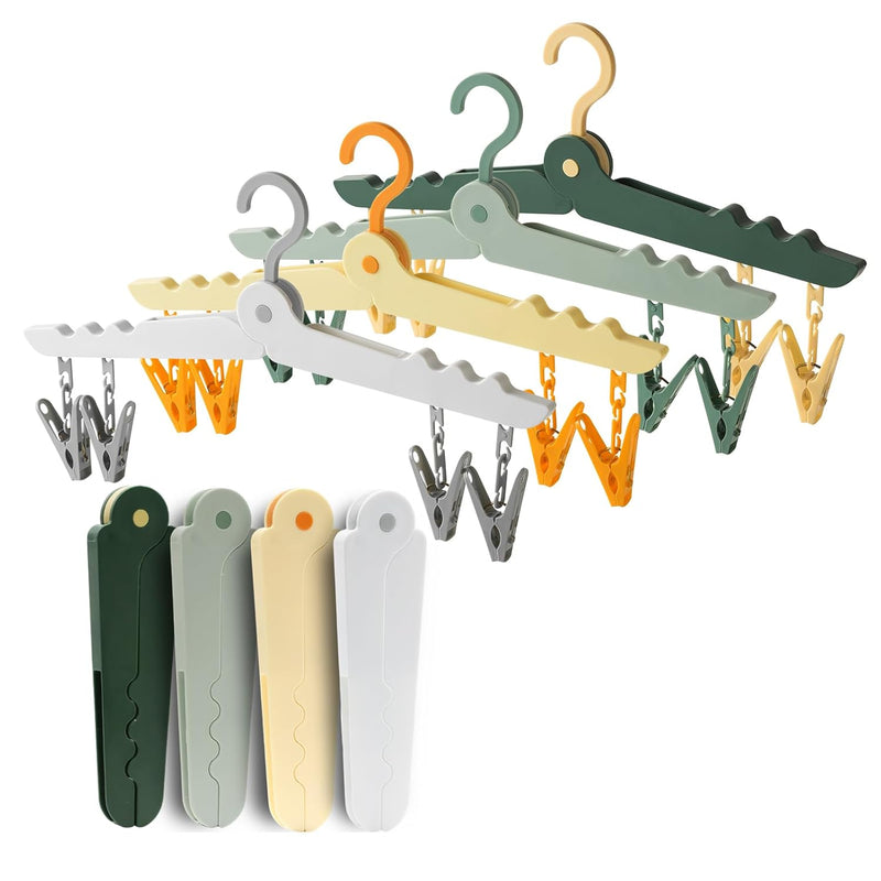 Foldable Travel Hangers, Portable Folding Clothes Hangers For Suitcase, Travel E