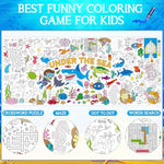 Under The Sea Large Coloring Poster for Kids 30 x 72 Inch