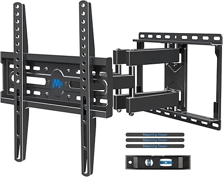 TV Wall Mount for 32-65 Inch TV, TV Mount with Swivel and Tilt, Full Motion TV Bracket with Articulating Dual Arms, Fits 16inch Studs, Max VESA 400X400 mm, 99lbs