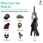 Hat Organizer for Baseball Caps - Holder Closet 2Pack Each 16 Premium Clips, Good Hangers Rod, Display Wall Mount, Easy Storage Racks and Hats, Black