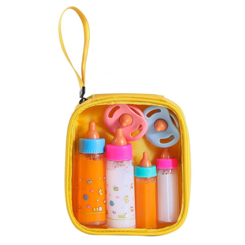 Magic Disappearing Milk And Juice Bottles With Pacifiers For Baby Doll Acce