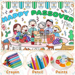 Passover Games Giant Passover Coloring Poster with 18 Paint Pens for Kids and Adults