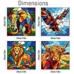 4 Pack Framed Paint by Numbers Kit for Kids Ages 8-12, Colorful Animal Canvas Art
