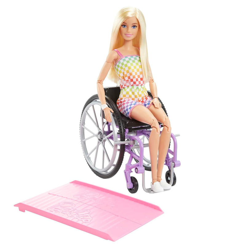 Barbie Fashionistas Doll #194 with Wheelchair & Ramp, Straight Blonde Hair