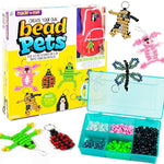 Create Your Own Bead Pets Kit with 600+ Pony Beads, 6 Key Rings & Storage Box