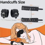 Adjustable Plush Handcuffs & Blindfold Set – Soft BDSM Restraints for Couples