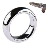 Stainless Steel Male Trainer Penis Cock Ring 0.787 Inch Thick Metal Cock Penis Ring For Enhance Male Long-Lasting Erection Ability Sex Toy Inside Diameter 1.85 Inch