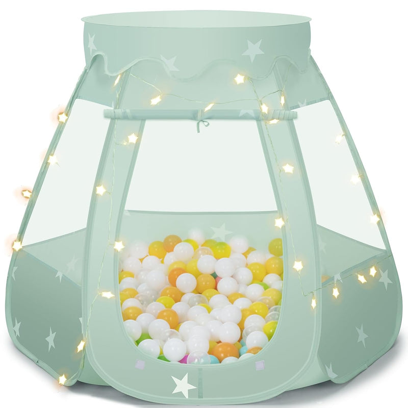 Baby Ball Pit For Toddler: With Star Lights Pop Up Princess Play Tent For K
