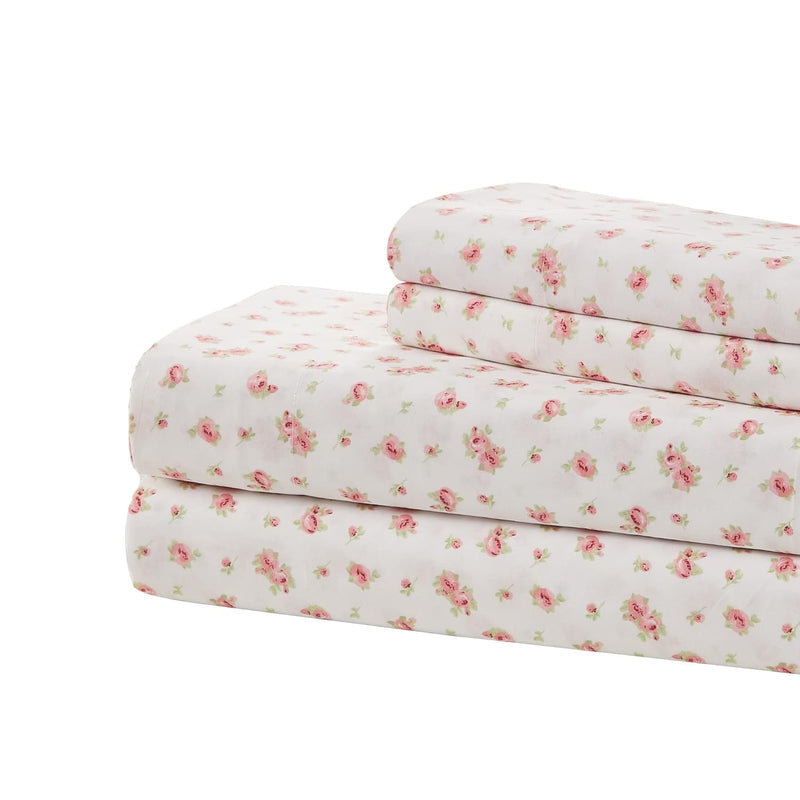 Soft Microfiber Printed Sheets - Luxurious Microfiber Bed Sheets - Includes Fl