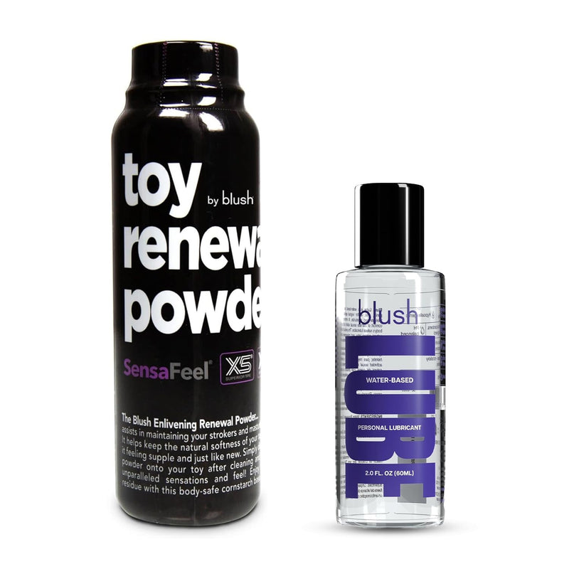 Adult Sex Toys Kit – Renewal Powder 3.4 Oz And Water-Based Lube 2.0 Oz – Keep Your Pleasure Toys Fresh With Refresh Powder & Elevate Intimate Play With Toy-Safe Lubricant – Body-Safe