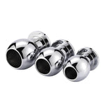Hollow Butt Plug Stainless Steel Anal Dilator Adult Sex Toy: Metal Anal Plug Training Kit Hollow Butt Tunnel Plug Anal Toy For Women (Sml)