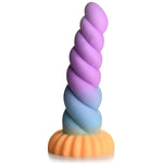 Mystique Silicone Unicorn Dildo Adult Sex Toy. Sex Harness Compatible And Hands-Free Suction Cup Dildo For Women, Men And Adult Couples. Over 7 Inches Of Insertable Length.