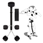 Neck To Wrist Behind Back Bondage & Strap-On Vibrating Dildo Sex Toys
