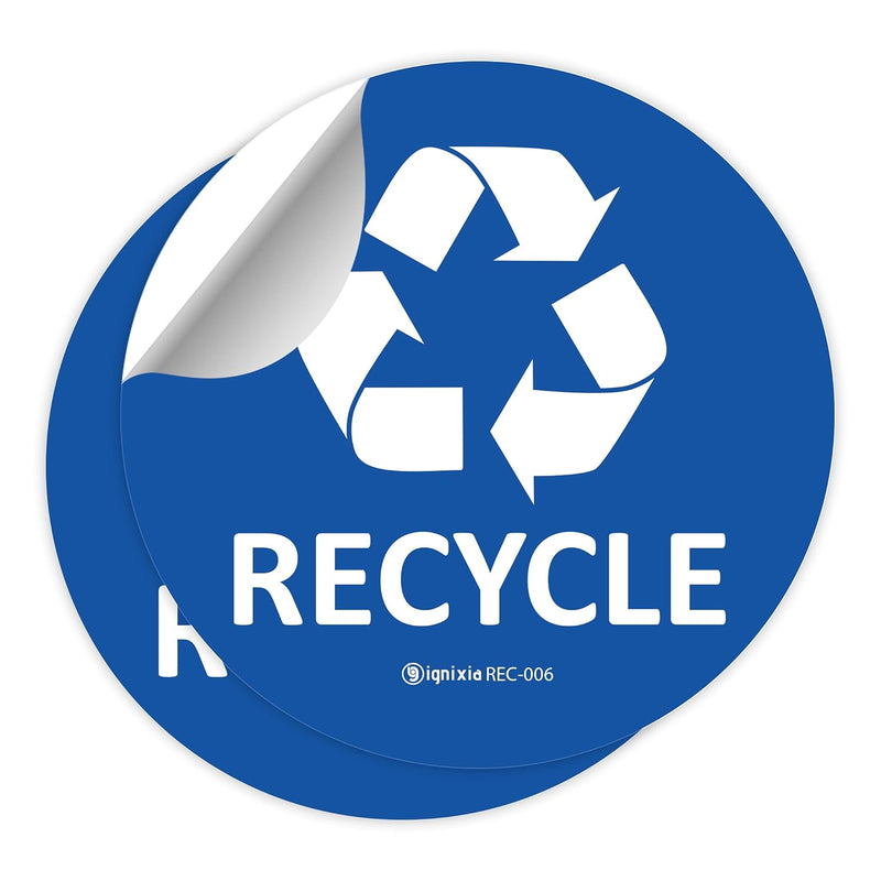 Recycle Stickers For Trash Can 6X6 Inches Large (Pack Of 2) Recycle Stickers For
