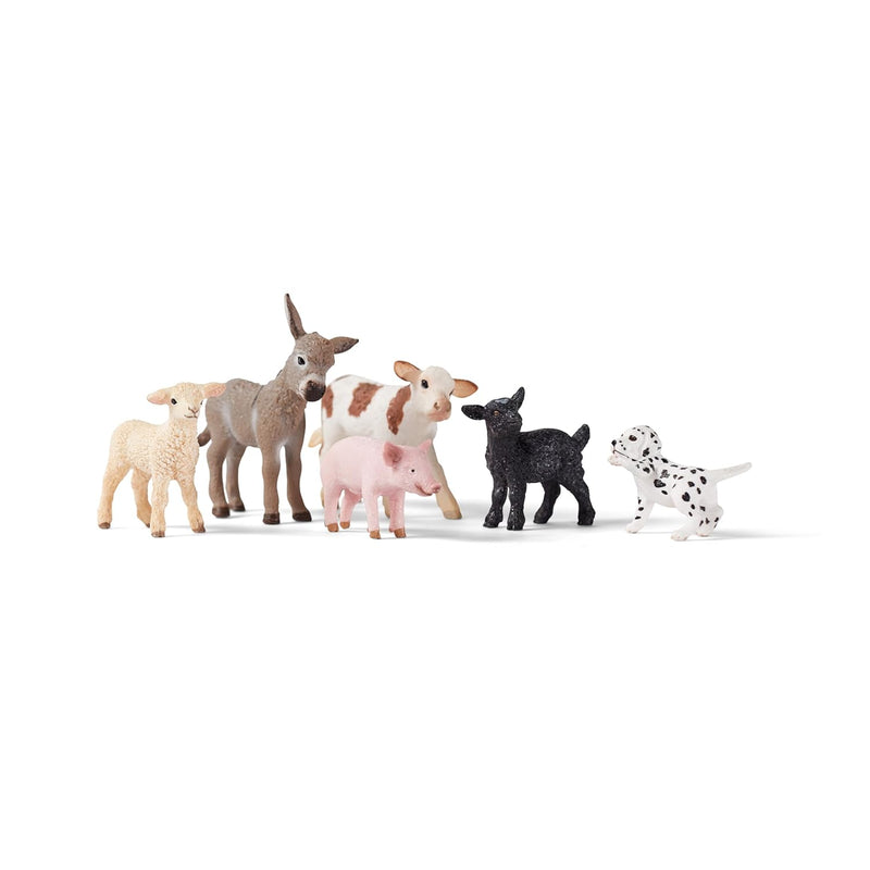 Schleich Farm World 6-Piece Baby Farm Animal Toy Gift Set including Donkey