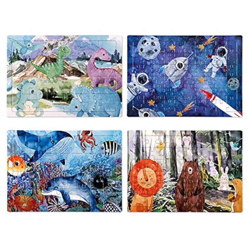 4 In 1 Increasing Difficulty Kid Puzzle For Kids, Ages 3-8, 24-60-Piece, Puzzles For Children Learning Educational Puzzle Toys For Boys And Girls Set For Kids(4 Puzzles)