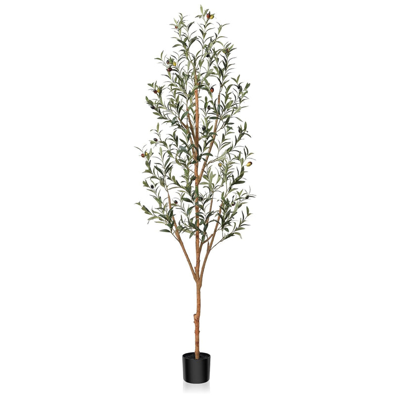 Artificial Olive Tree 6Ft Tall Faux Silk Plant For Home Office Decor Indoor Fa
