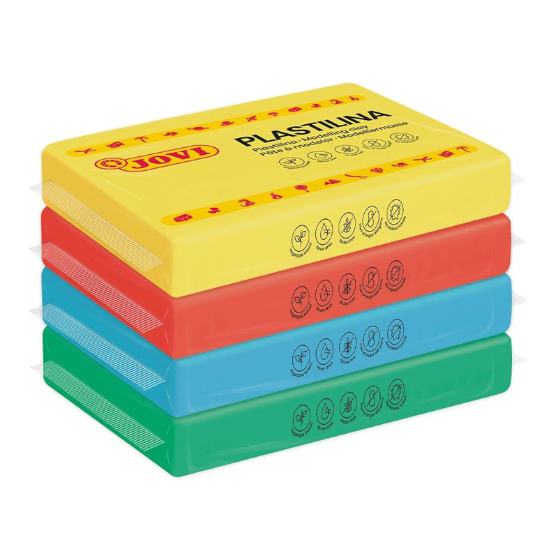 Non-Hardening Modeling Clay Kit, 4 Bars in Yellow, Red, Blue and Green