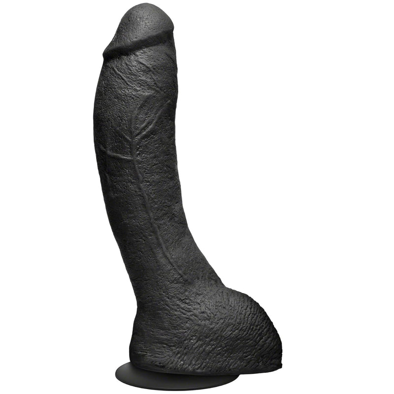 Merci - The Perfect P-Spot Dildo 9.5" - With Removable Vac-U-Lock Suction Cup - Ultraskyn - For Adults Only, Black