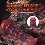 14.7 In Big Dragon Knot Dildo,Realistic Silicone Dildo With Strong Suction Cup, Fantasy Monster Colorful Creature Thin Dildos Dragon Penis Anal Plug Sex Toy For Women Men Couple Play Game