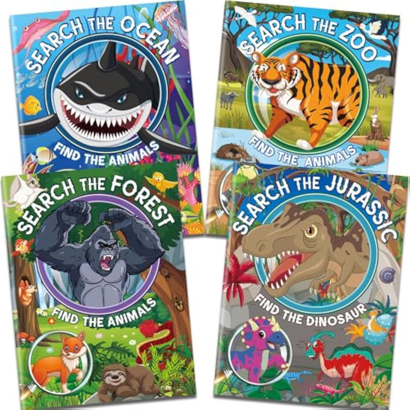4 Pack Brain Games Activity Book For Kids Ages 4-8 8-12,Kids Games Search And Find Books For Car Game Road Trip Airplane Activities