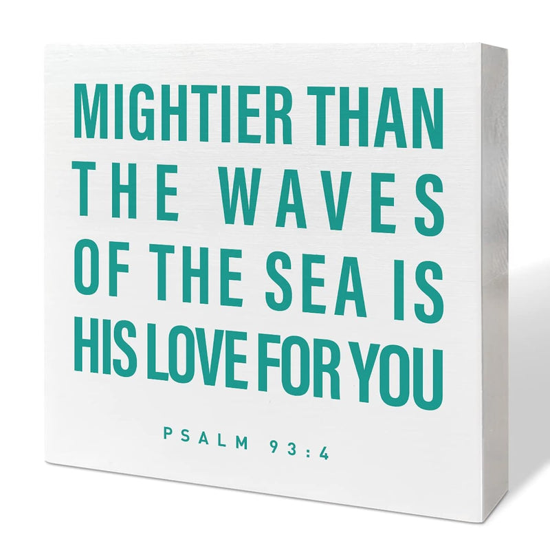 Christian Desk Wooden Box Sign Decor, His Love For You, Home Office Religious